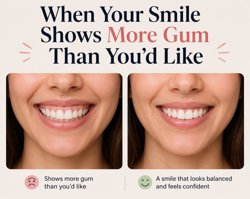 Fixing a Gummy Smile with Porcelain Veneers and Laser Contouring