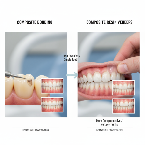 Composite Bonding vs Composite Resin Veneers